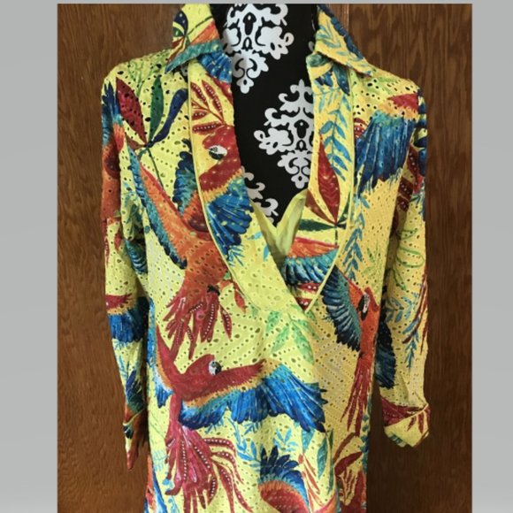 Farm Rio Macaw Leaf Maxi Dress size S - Picture 6 of 12